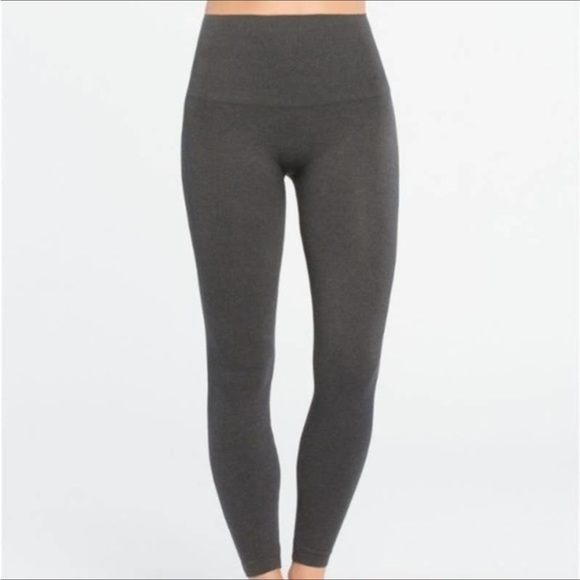 Spanx Seamless Leggings Dark Gray - Like New - Picture 1 of 12